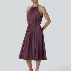 HALARA Breezeful Halter Tie Back Dress